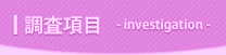 調査項目